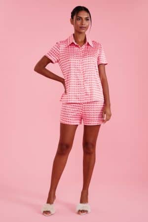 SHORT DOLL CETIM AMOUR LA ROUGE