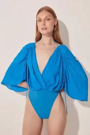 BODY C/MANGAS ÁGUAS FLUIDAS - ÁGUA DE COCO