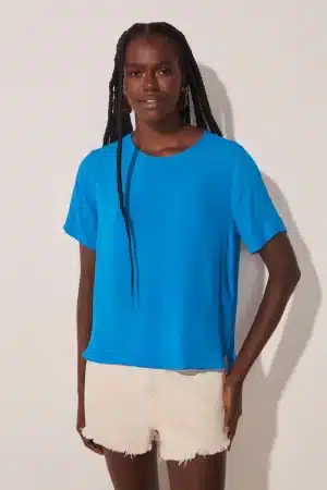 BLUSA MANGA CURTA ÁGUAS FLIDAS - ÁGUA DE COCO