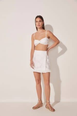 TOP CROPPED COQUEIRO JACQUARD - ÁGUA DE COCO